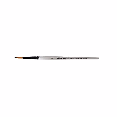 Daler-Rowney Graduate Multi-Technique Round Synthetic Hair Brush, Size 6, Red and Multicolour