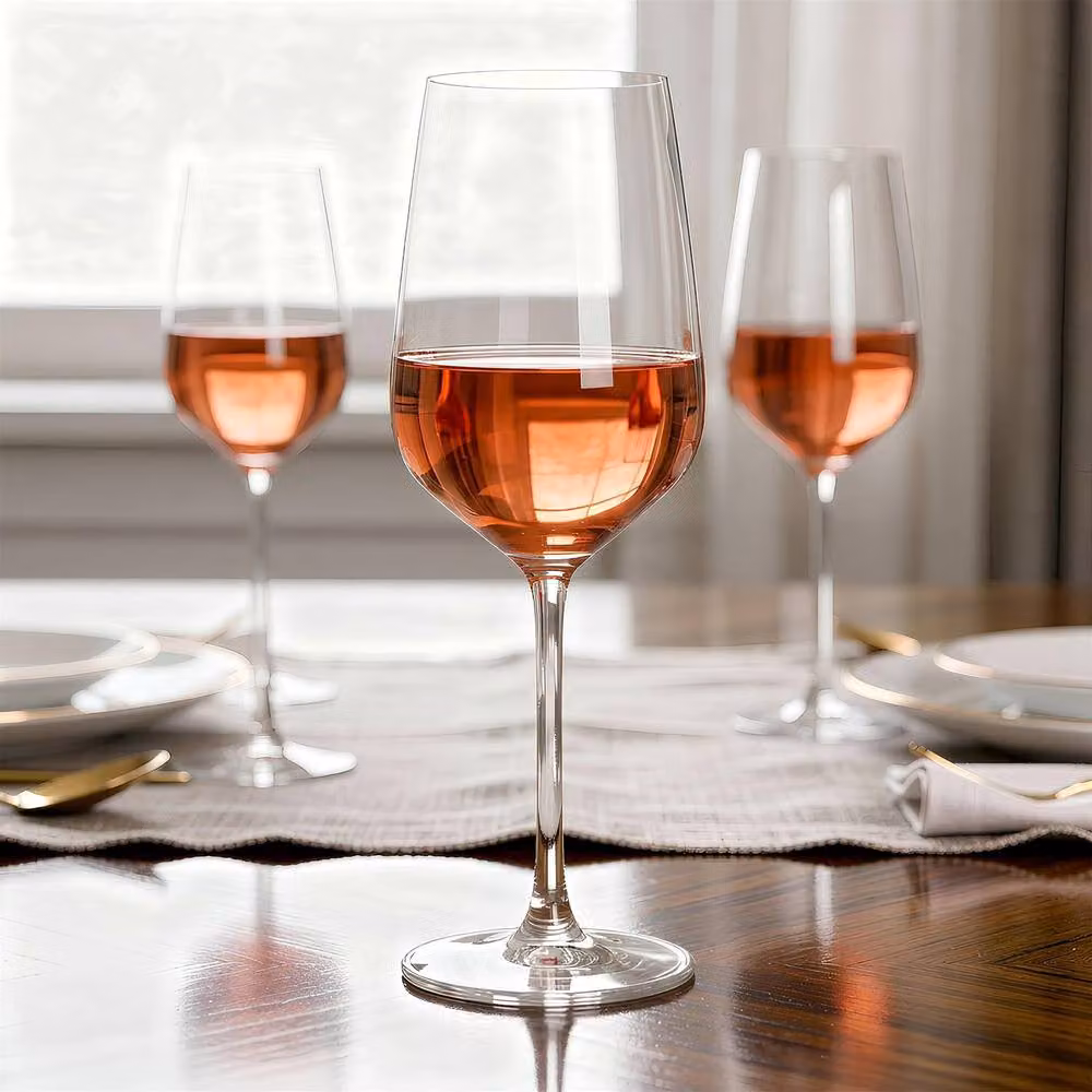 Argon Tableware Knightsbridge Lead-Free Crystal Rosé Wine Glasses, 540ml, Pack of 6, Transparent – 3