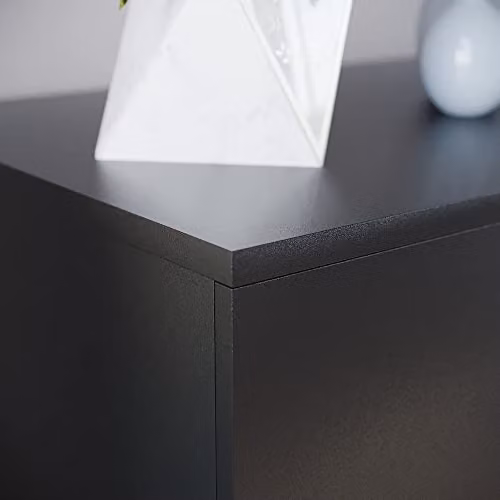 Vida Designs 6 Drawer Wide Chest of Drawers in Black with Silver Accents, W/D/H: 110 x 40 x 80 cm – 4
