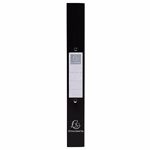 Exacompta Black Polypropylene Opaque Ring Binder for A4 Documents with 2 O-Rings and 40mm Spine – 2