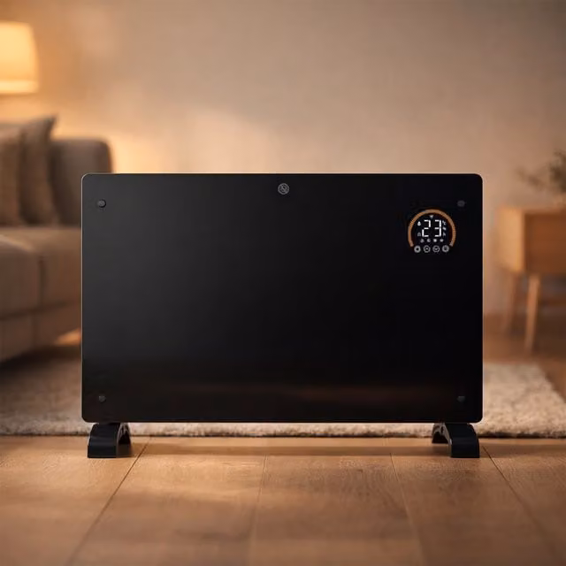 Jack Stonehouse 2000W Smart Glass Panel Convector Heater with WiFi and App Control, White