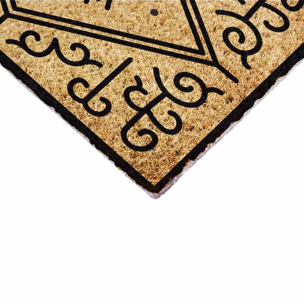 Artsy Mats Custard Cream Coir Doormat in Brown, W/D: 90 x 60 cm – 4
