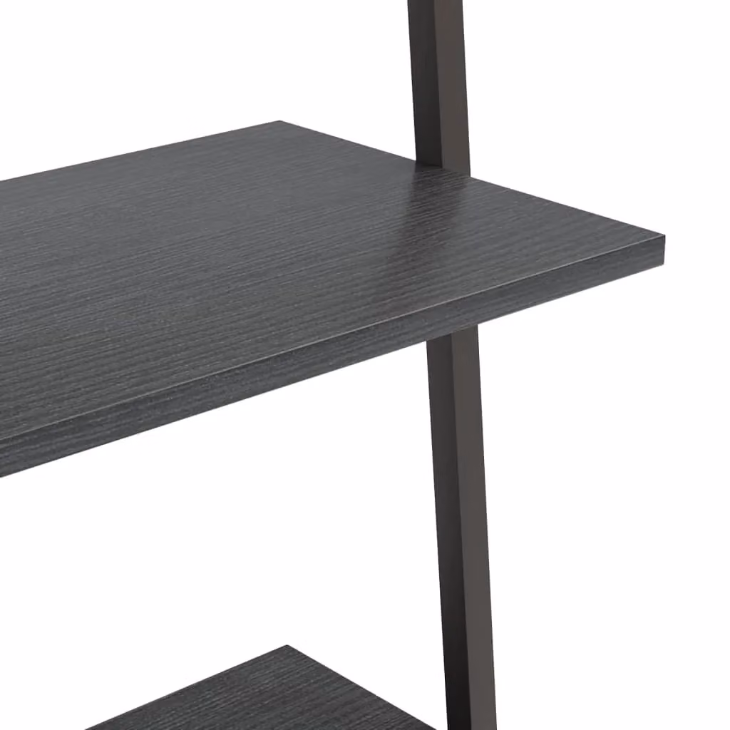 Berkfield Home 5-Tier Black Metal Leaning Ladder Shelf, W: 64 cm, D: 34 cm, H: 185.5 cm – 3