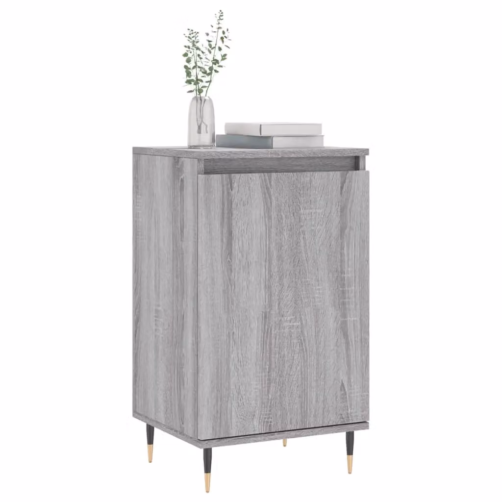 Berkfield Home Set of 2 Sideboards in Grey and Brown Sonoma, W/D/H: 40 x 35 x 70 cm – 3