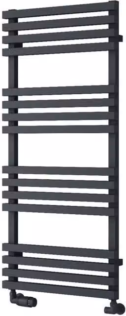 Bathroom Kingdom Kale Anthracite Straight Heated Towel Rail, Grey, H: 112.6 cm, W: 50.0 cm – 1