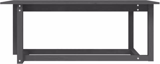 Berkfield Home Beautiful Coffee Table in Grey Solid Pine, W/D/H: 110 x 55 x 45 cm – 1