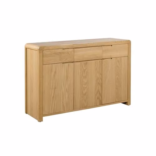 Julian Bowen Curve Retro Oak Sideboard in Brown – 1