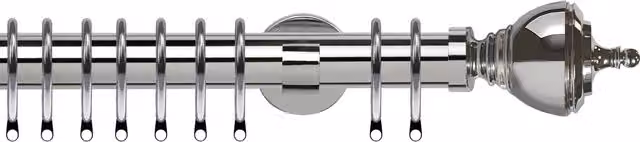Terrys Vienna 35mm IDC Metal Curtain Pole in Silver or Black