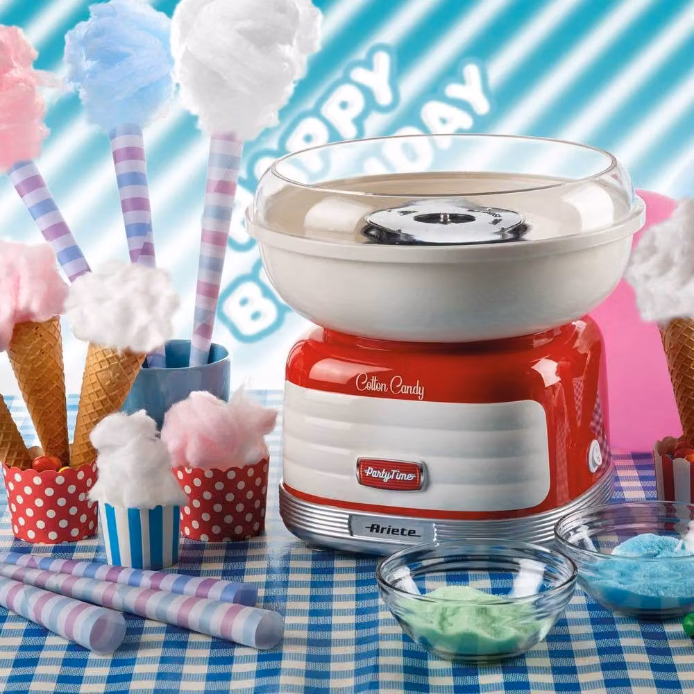 Ariete Retro Style Candy Floss and Popcorn Maker Set, Red – 2