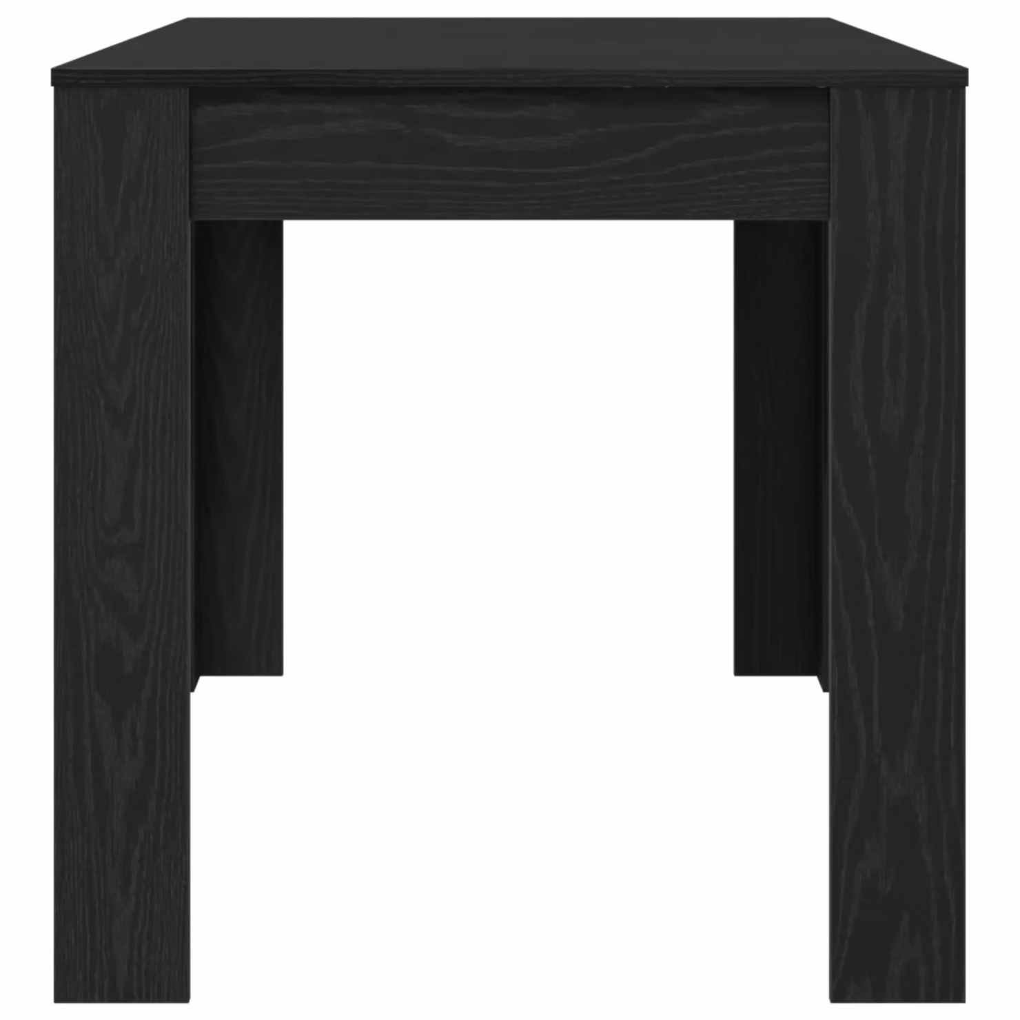 Berkfield Home Black Oak Modern Rectangular Dining Table, W/D/H: 140 x 74.5 x 76 cm – 3