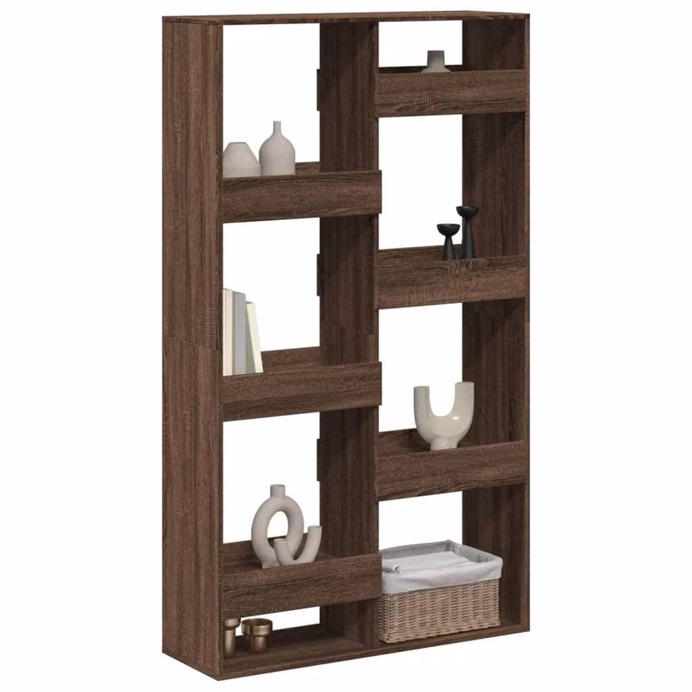 Berkfield Home Brown Oak Room Divider, W/D/H: 100 x 33 x 175 cm – 3