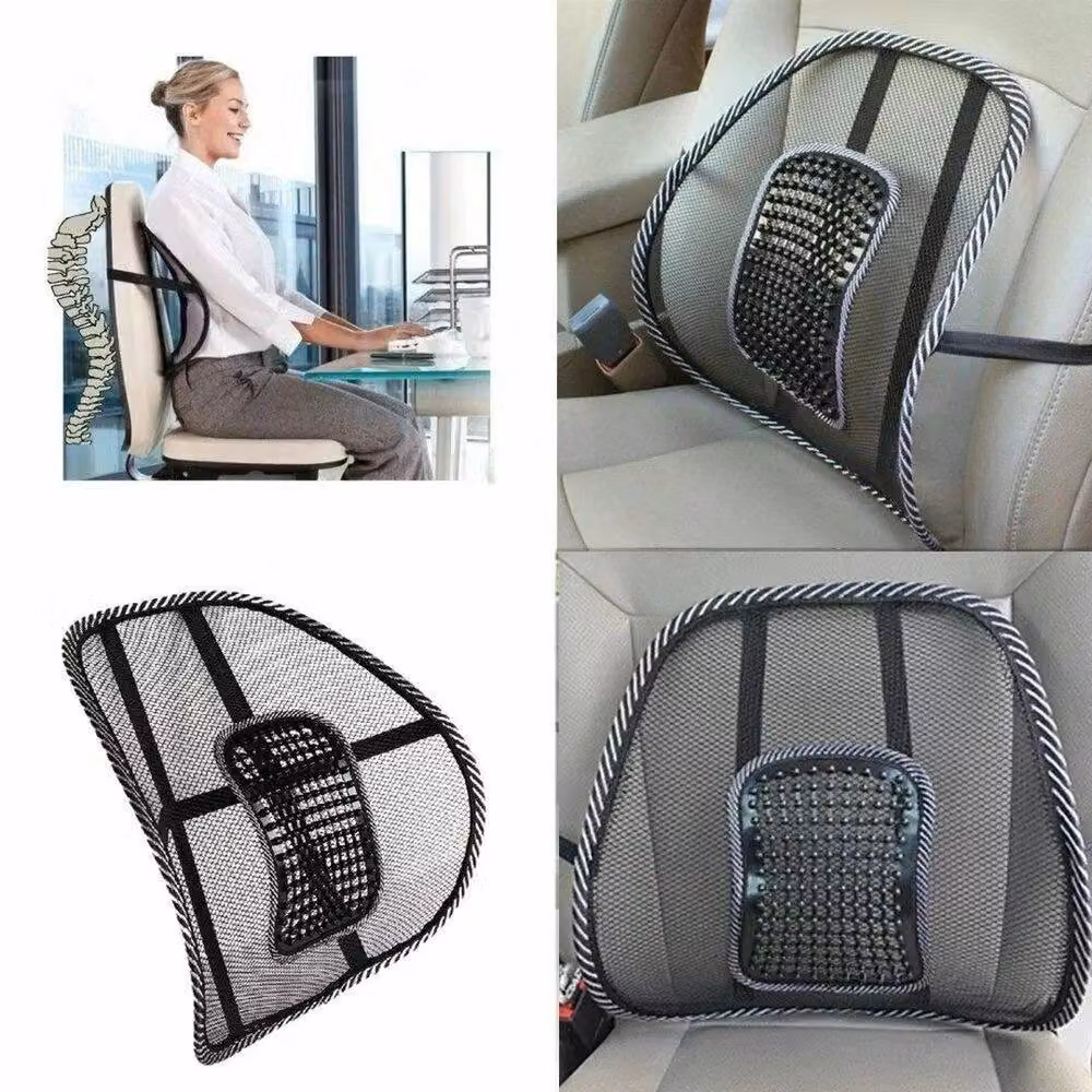 SPETLEK Black Contoured Mesh Lower Back Lumbar Support for Office and Car Seats, W/H: 120 x 90 cm – 2
