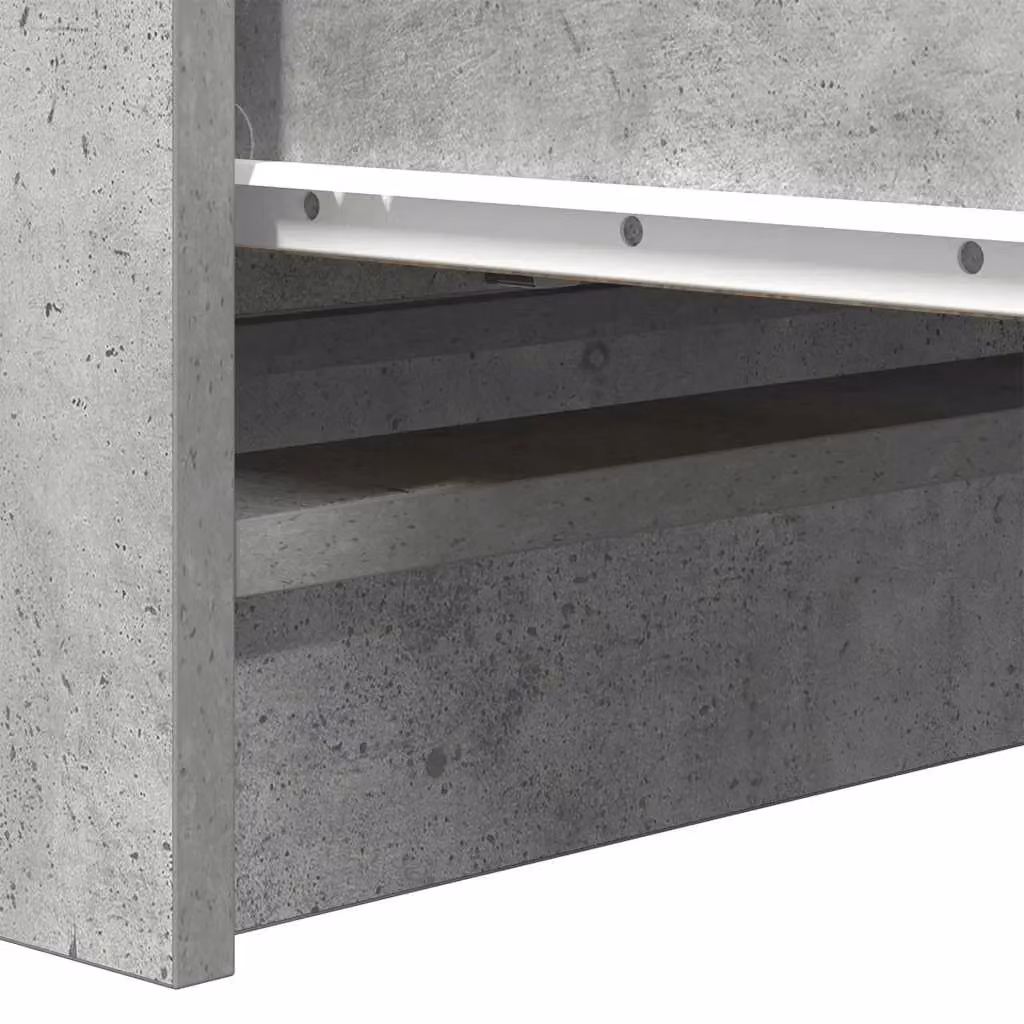 Berkfield Home Sideboard in Concrete Grey, W/D/H: 80 x 35 x 99 cm – 2