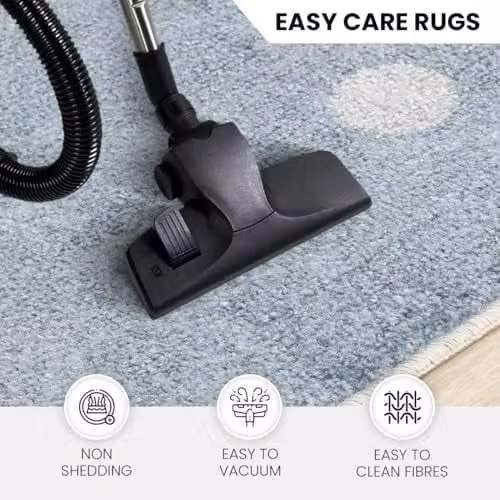 Livabliss Stars Washable Kids Rug, Grey and Blue, W/D/H: 80 x 150 cm – 2