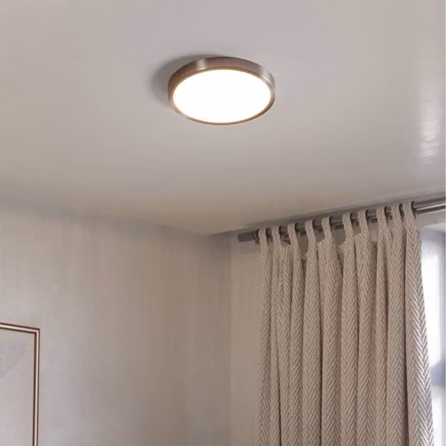 Eglo Fueva 6 LED CCT Technology Flush Ceiling Light in Silver and White