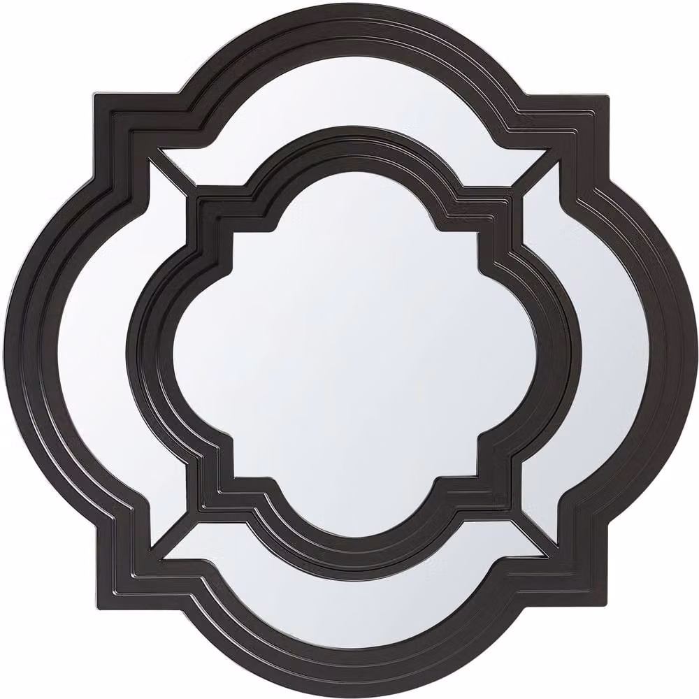 Wyld and Coco Irregular Black Frame Wall Mirror, 51 cm – 2