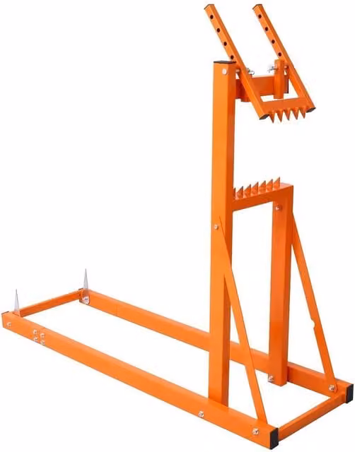 VOGREX Heavy Duty Log Saw Horse and Chainsaw Wood Stand in Orange