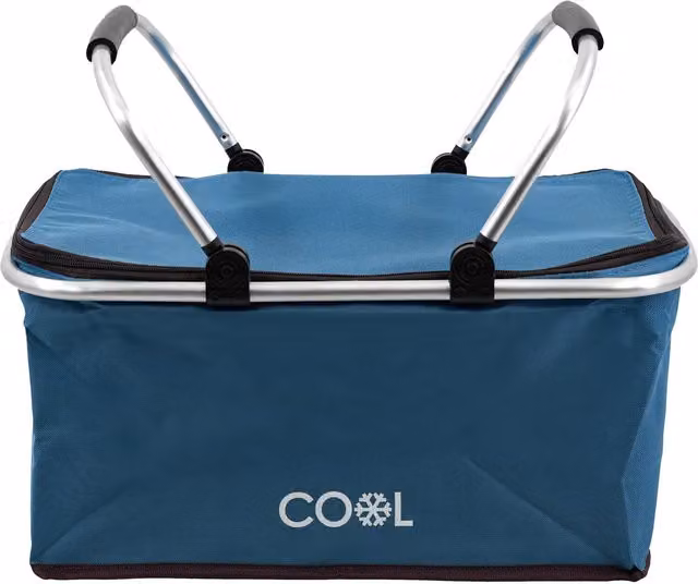 GEEZY Large Insulated Folding Picnic Cooler Bag in Blue