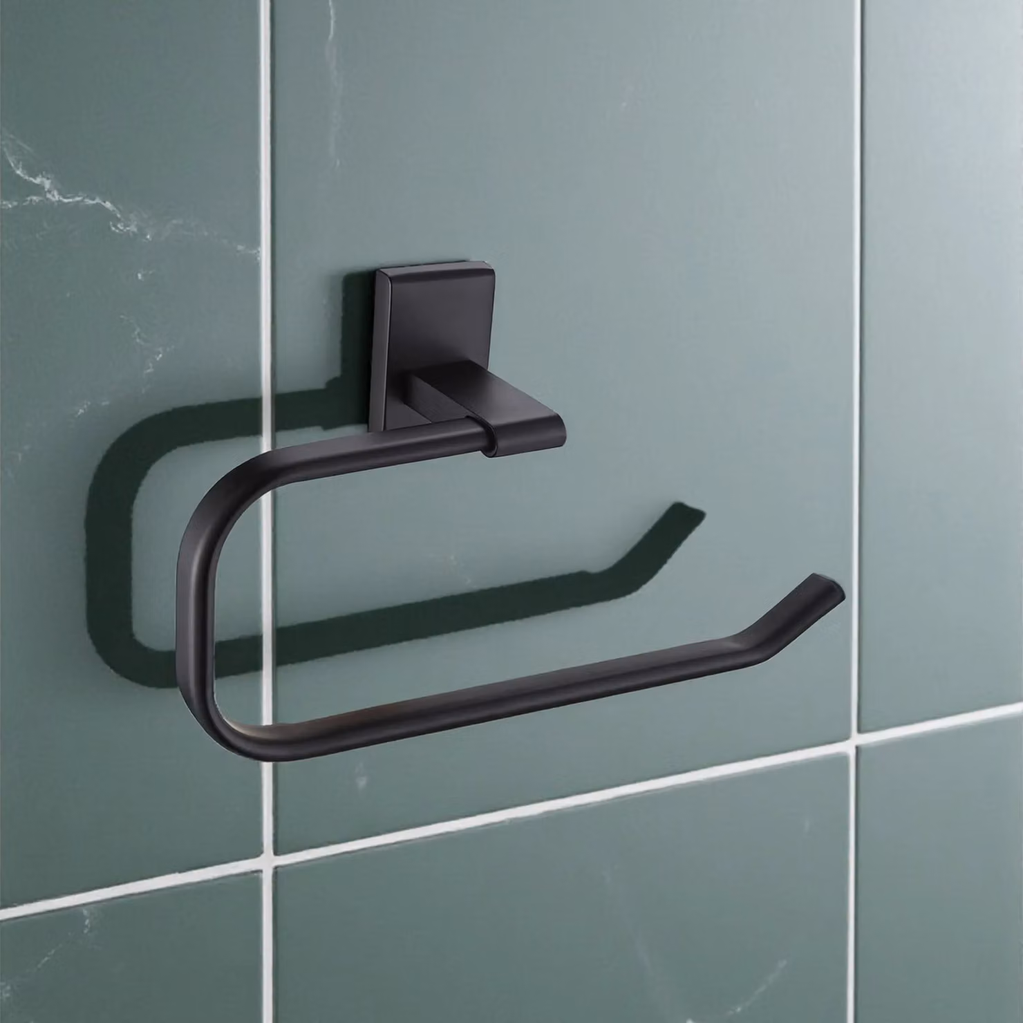 Showerdrape Unity Black Steel 4 Piece Wall Mounted Bathroom Accessory Set – 1