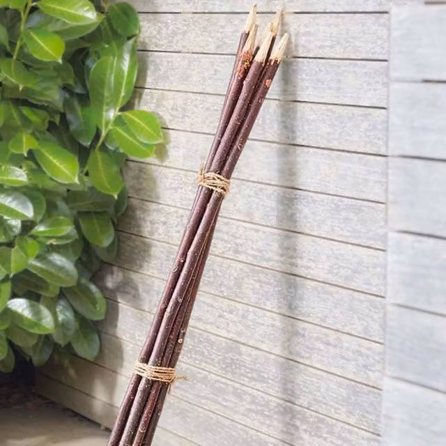 Marco Paul Brown Wooden Plant Pot Support Stakes, 5 Pack, Height: 120 cm – 1