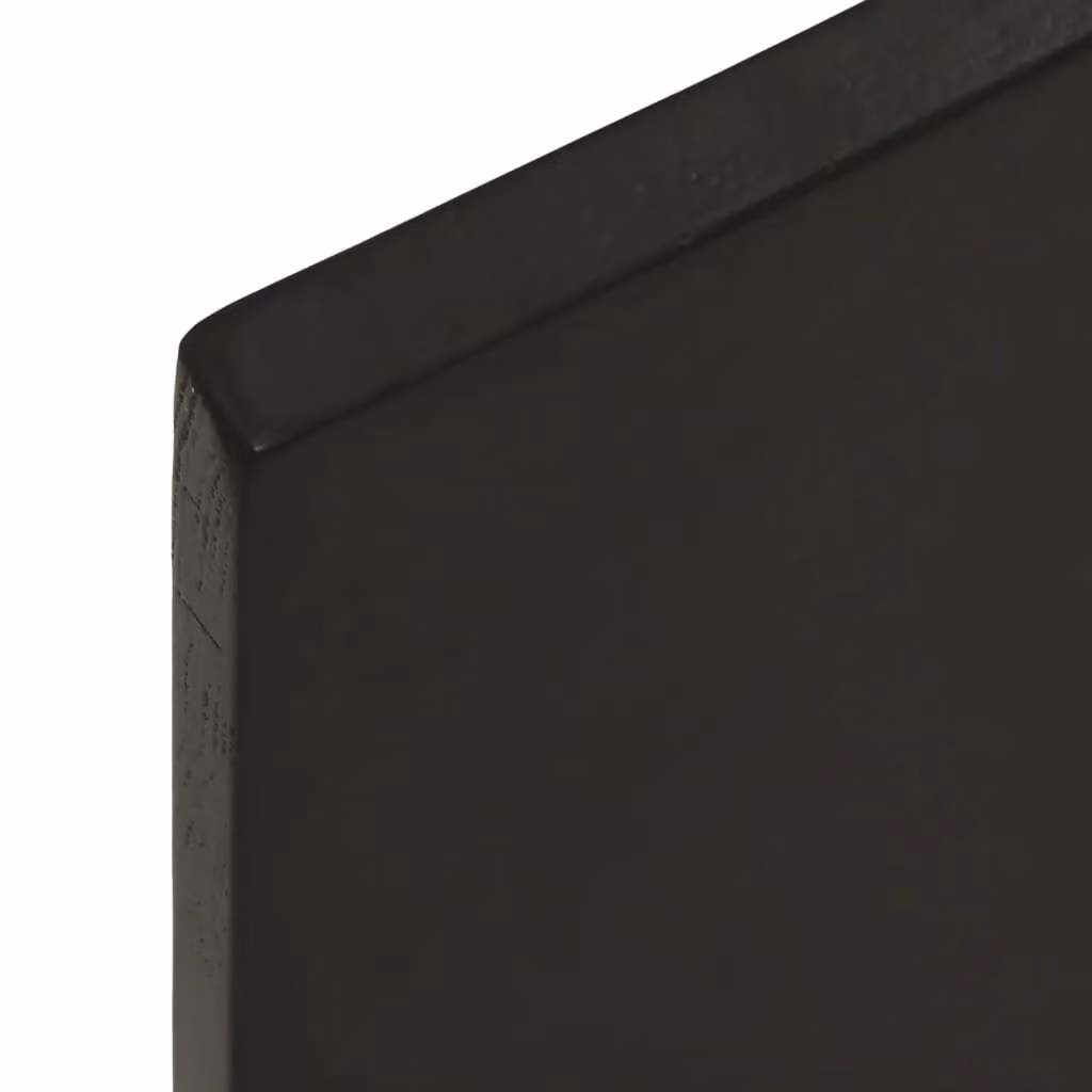 Berkfield Home Bathroom Countertop, Dark Brown and Grey Treated Solid Wood, W: 60 cm, D: 40 cm, H: 2-4 cm – 5