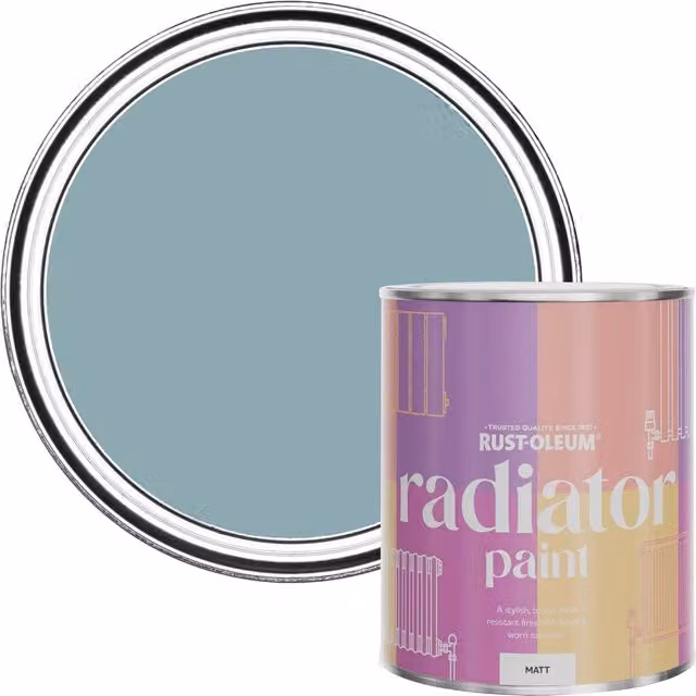Rust-Oleum Matt Blue Radiator Paint Little Cyclades 750ml