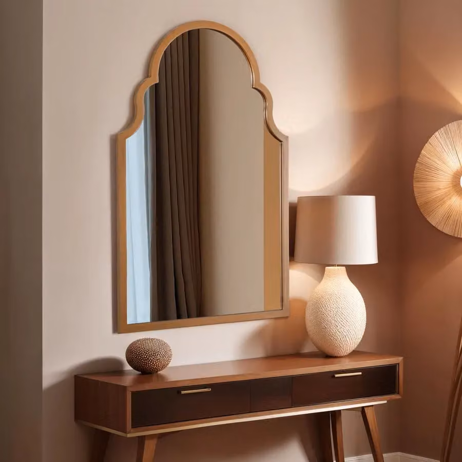 Home Garden Direct Antique Full-Length Wall Mirror in Gold, W: 60 cm, H: 90 cm – 2