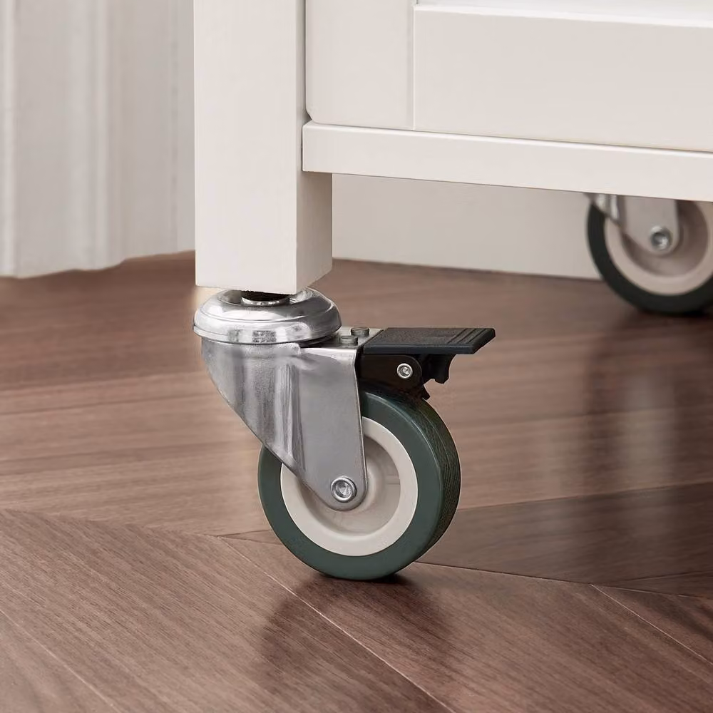 SoBuy Modern Kitchen Trolley with Drawer and Open Shelf in White – 3