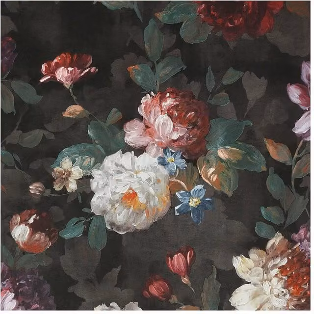 Superfresco Easy Isabelle Black Floral Botanical Wallpaper, Width: 52 cm