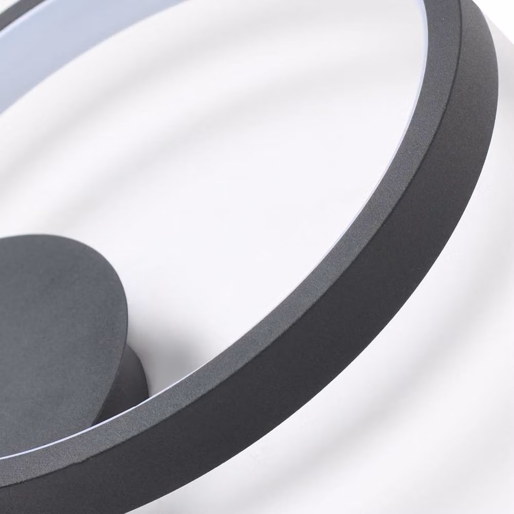 Goeco Modern Round LED Indoor Wall Light, Black, Diameter: 20 cm, 12W, 3000 K Warm White – 5
