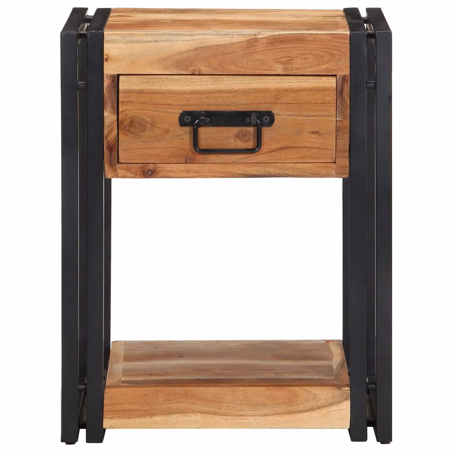 Berkfield Home Set of 2 Modern Solid Acacia Wood Nightstands in Brown, W/D/H: 40 x 35 x 50 cm – 4