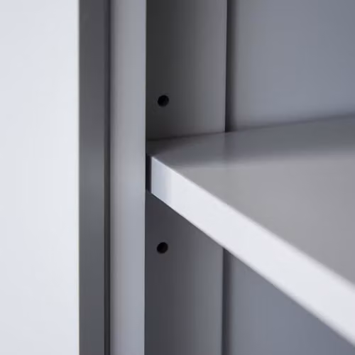 HOMCOM Grey Tall Kitchen Cupboard with 4 Doors and Internal Drawers, H 183 x W 76.2 x D 40.2 cm – 6
