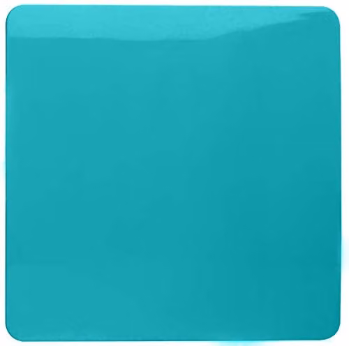 Trendi Artistic Modern Glossy Tactile Single Blanking Plate in Turquoise Petrol