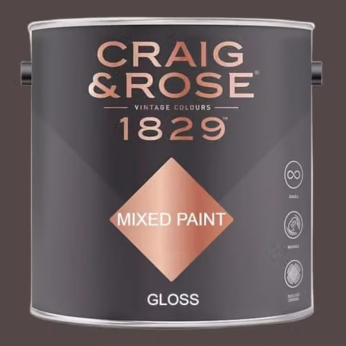 Craig & Rose 1829 Gloss Paint in Clove Brown, 2.5 l
