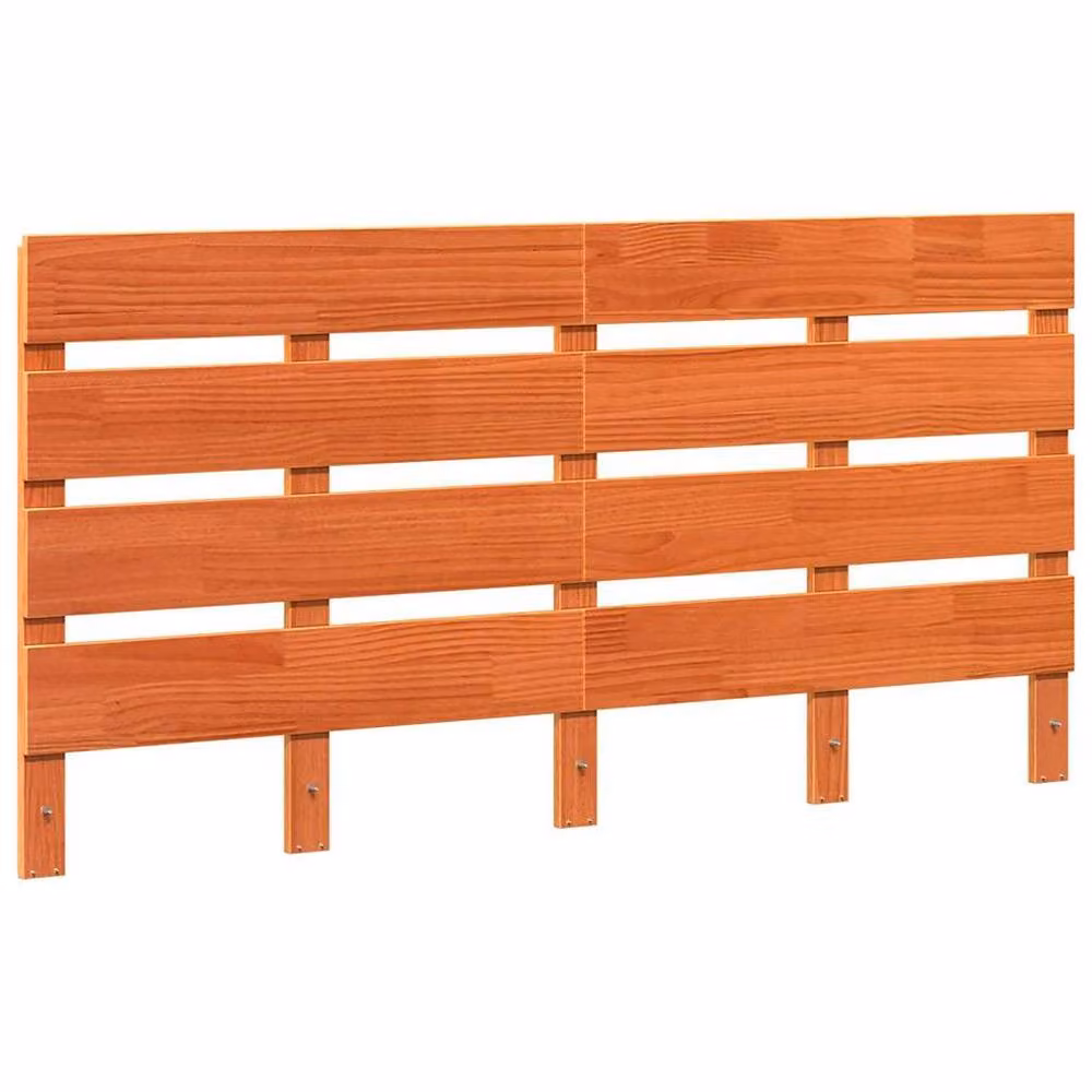 Berkfield Home Solid Wood Pine Headboard in Wax Brown, Width: 140 cm – 2