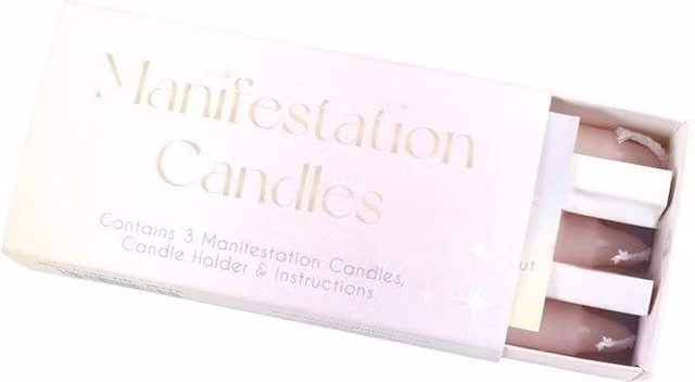 KDMD 3 Manifestation Spell Candles in Pink
