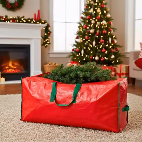 Shatchi Christmas Tree Storage Bag, Red, W/D/H: 52 x 40 x 40 cm – 2