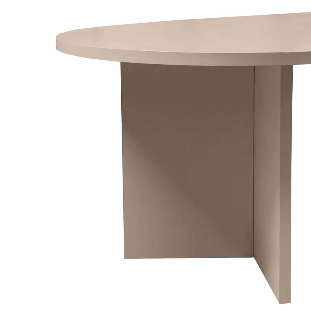 CALICOSY IRIS Oval Coffee Table in Beige, W/D/H: 119 x 60 x 39.8 cm – 4