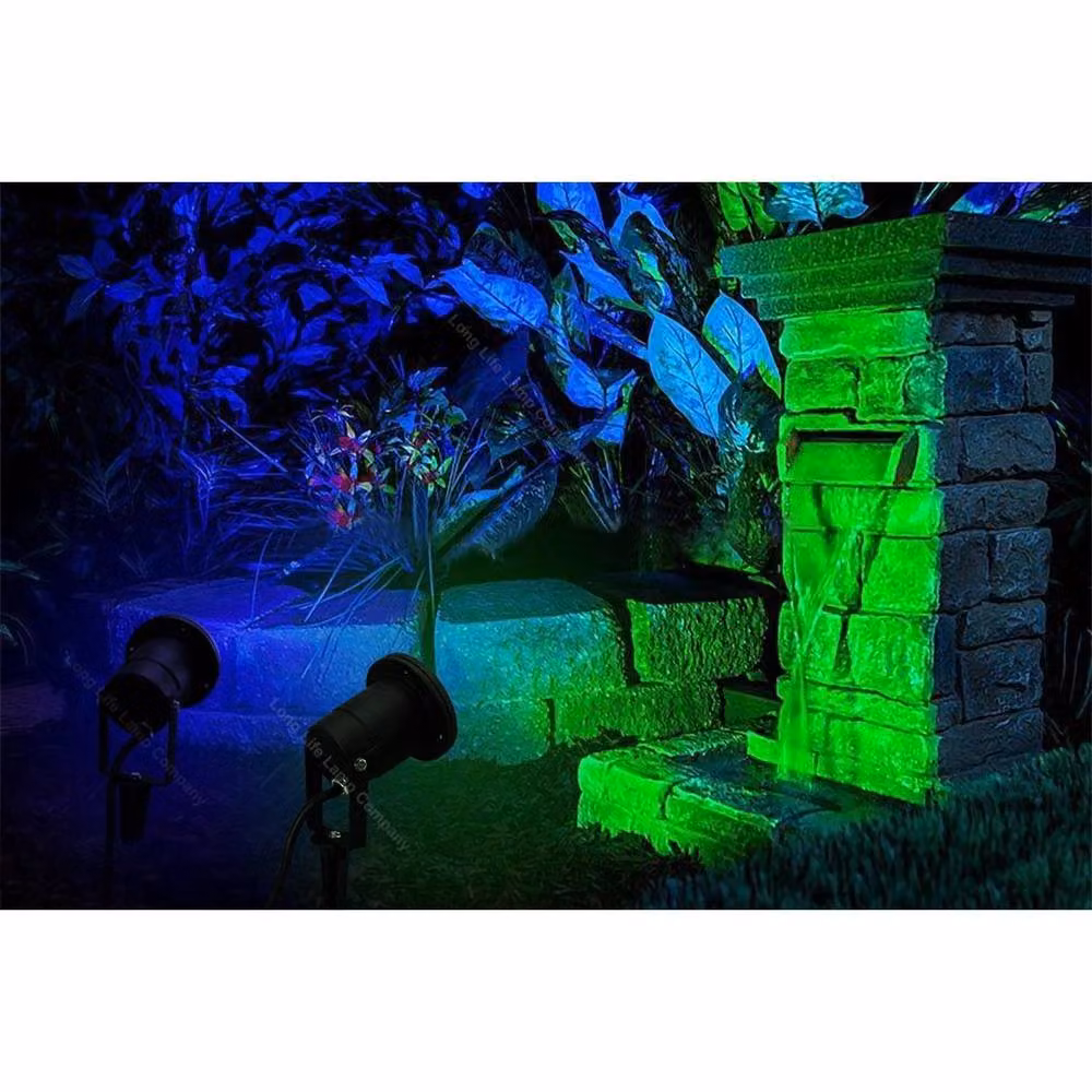 SPETLEK LED Garden Ground Spike Outdoor Light in Blue and Black – 3