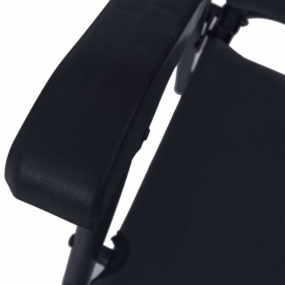 Berkfield Home Set of 2 Folding Garden Chairs in Black Texilene with Metal Frame – 6
