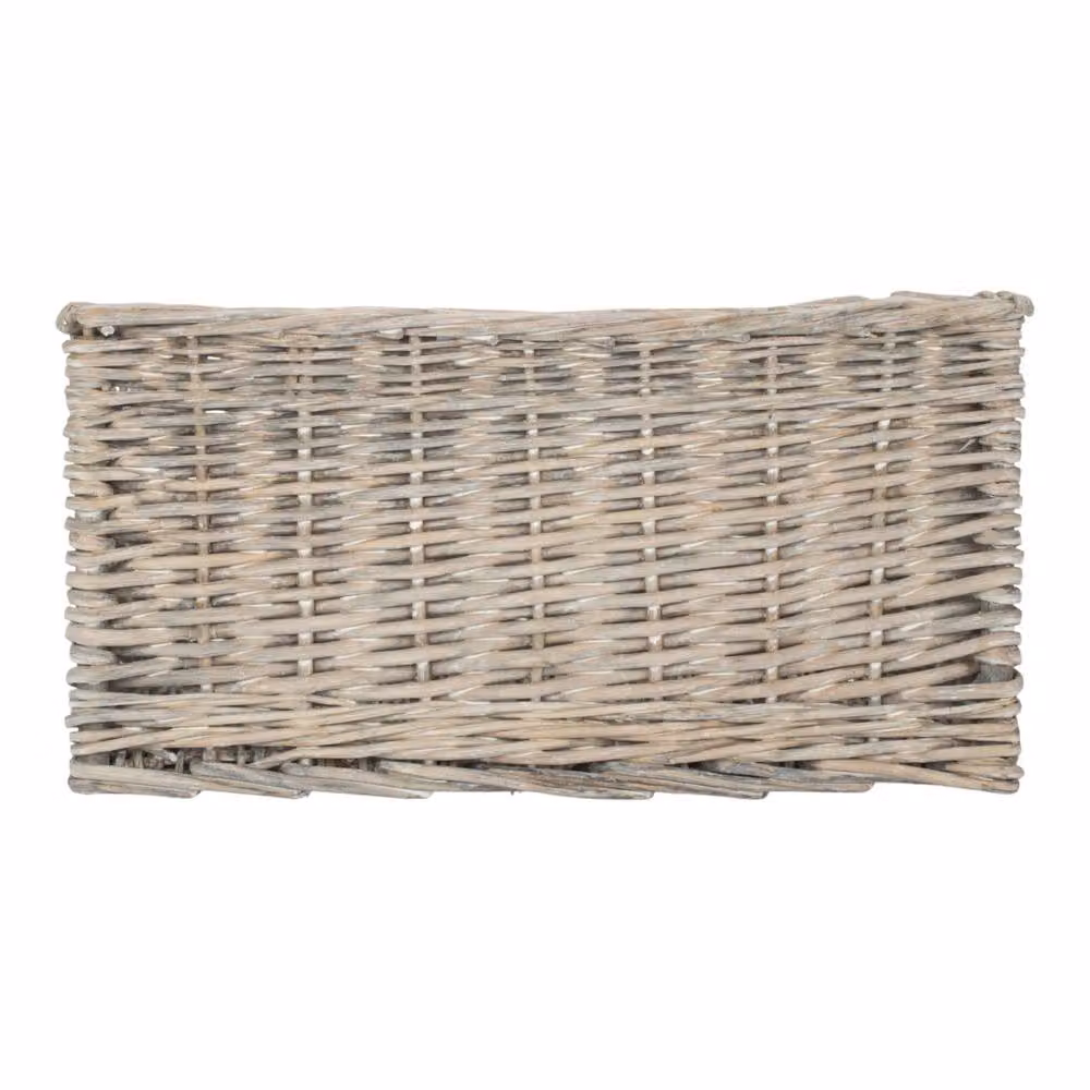 Red Hamper Grey Wash Unlined Willow Wicker Storage Basket, Large, W/D/H: 30.0 x 22.0 x 30.0 cm – 2