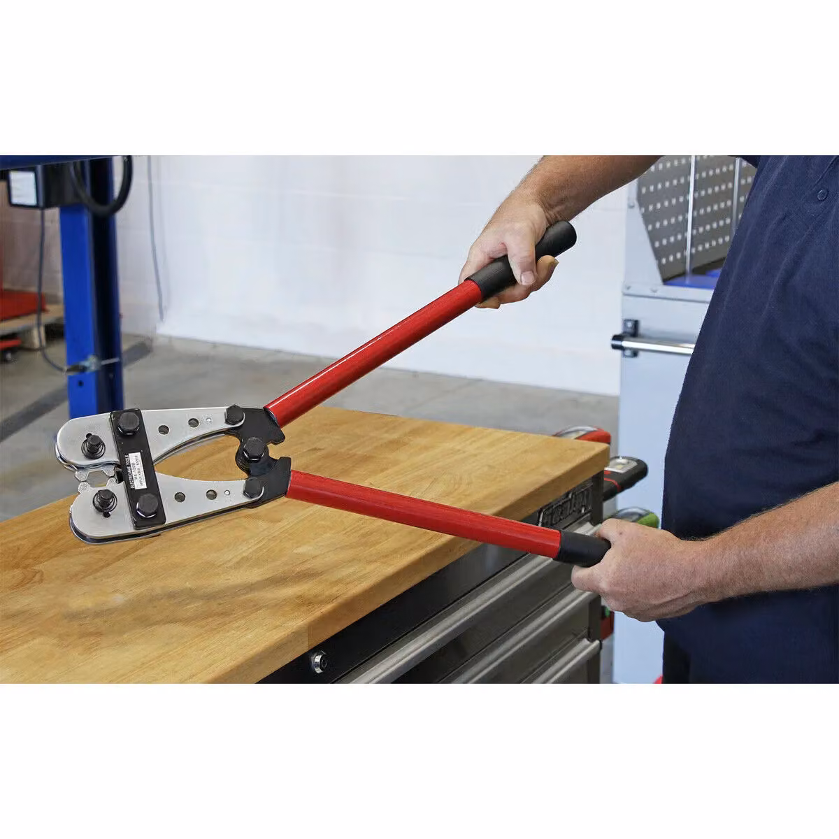 Loops Copper Lug Terminal Crimping Tool for 10 to 120mm² Range with BS Standard Terminal – 3