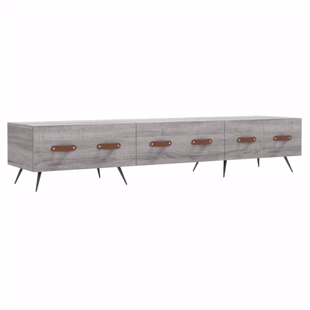 Berkfield Home Grey Sonoma TV Cabinet W: 150 cm, D: 36 cm, H: 30 cm – 2