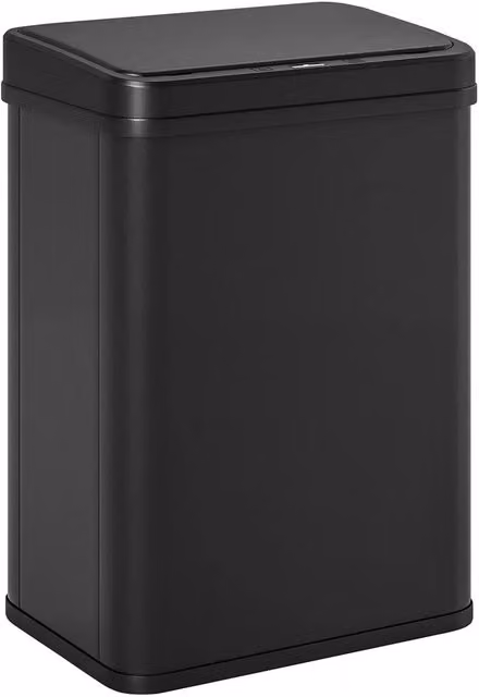 NESTLUNE Black 40l Stainless Steel Sensor Kitchen Bin, Fingerprint Proof, H 100 cm x W 15 cm x D 15 cm – 1