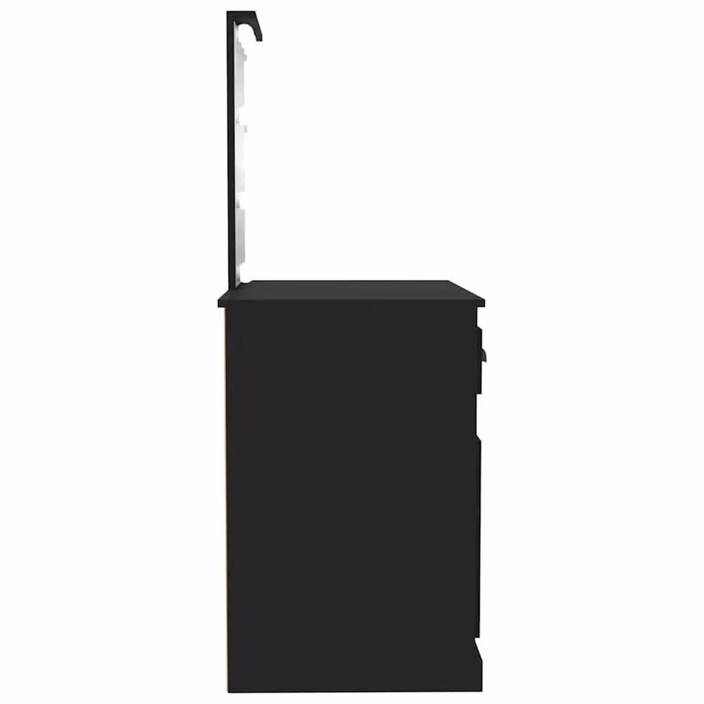 Berkfield Home Hollywood LED Dressing Table in Black, W/D/H: 90 x 50 x 132.5 cm – 4