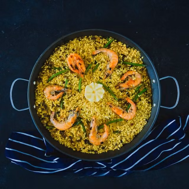 KitchenCraft Non-Stick Carbon Steel Paella Serving Pan, Grey, Diameter: 46 cm