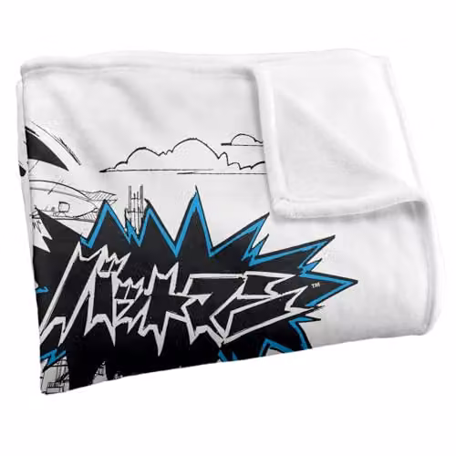 LOGOVISION Batman Running Black and Blue Kanji Super Soft Fleece Throw Blanket, W: 152 cm, D: 127 cm – 2
