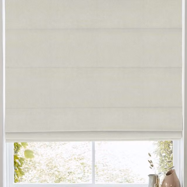 Terrys Florence Velvet Made to Measure Roman Blind in Oyster Beige