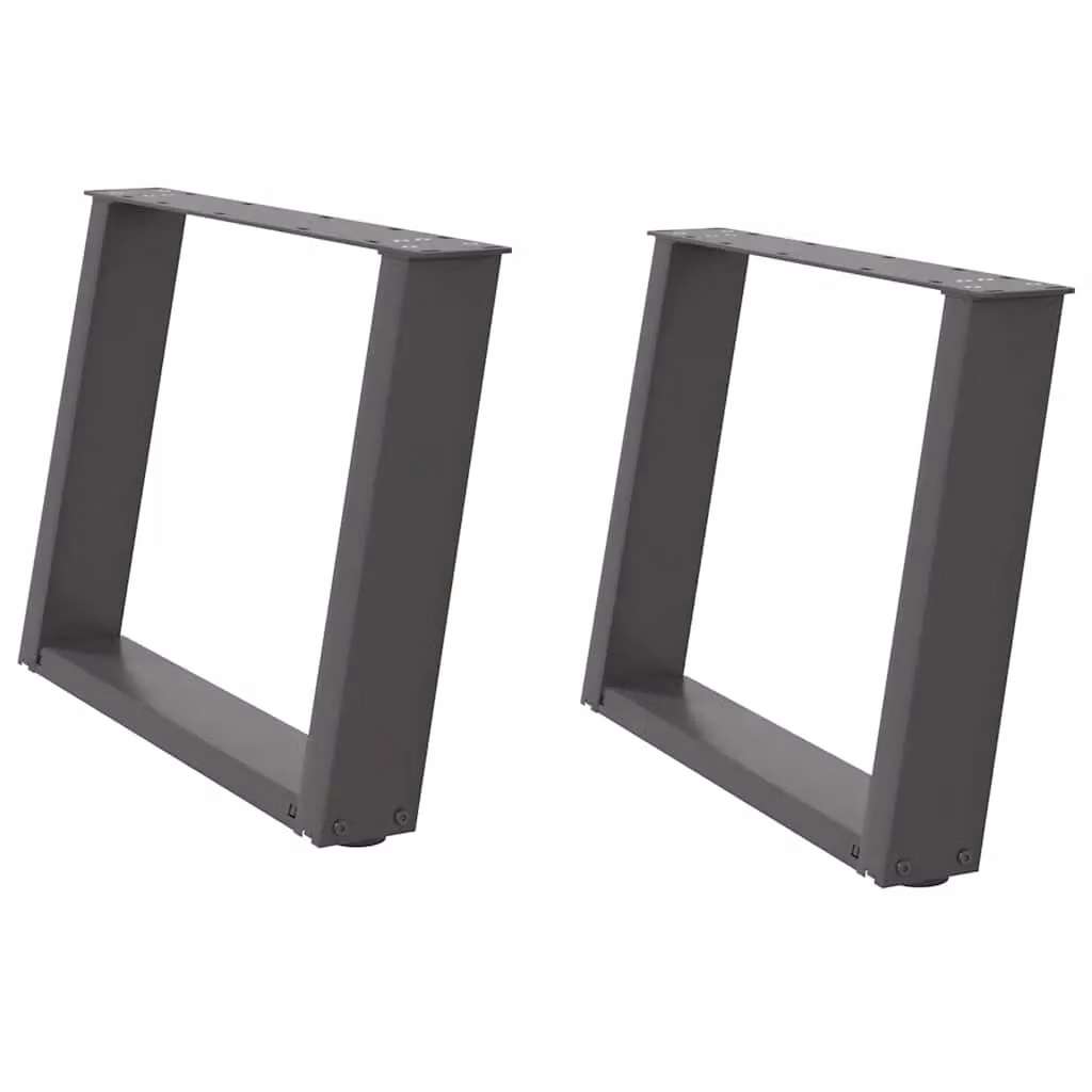Berkfield Home U-Shaped Steel Coffee Table Legs, 2 Pieces, Anthracite Black, H 70 cm x W 42.5 cm x D 43 cm – 1