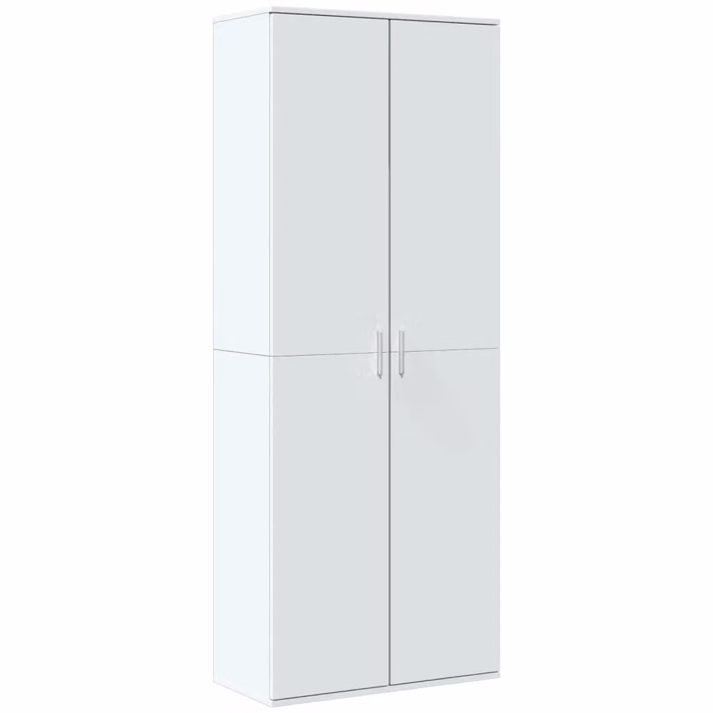 Berkfield Home White Highboard in Matt MDF, W/D/H: 70 x 35 x 180 cm – 2